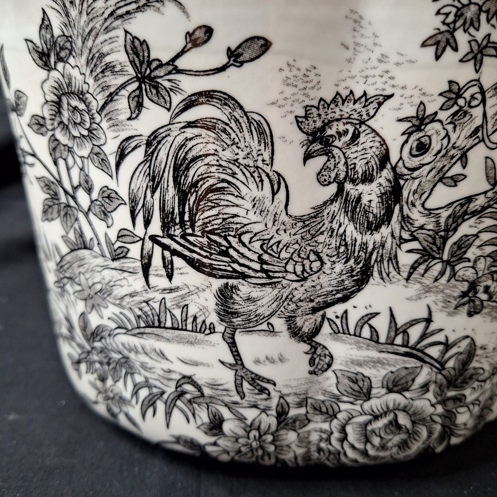 Early 1900's English Victorian Toile Transferware Jardiniere Garden Planter - Picture 6 of 13
